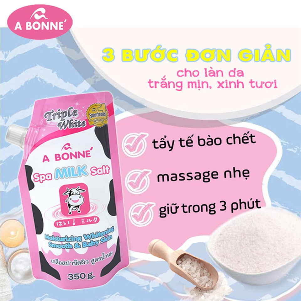 Muối tắm sữa bò tẩy tế bào chết A Bonne Spa Milk Salt Thái Lan